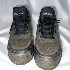 Brahma Men's Black and Tan Athletic Shoes